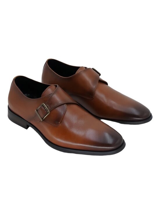 Alfani Men\'s Jerrie Round Toe Dress Shoe Dark Tan Brown Size 9M